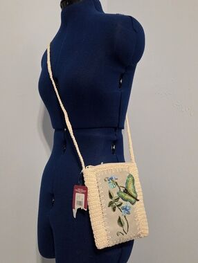 Brand New Crossbody Beaded Woven Mini  Bag